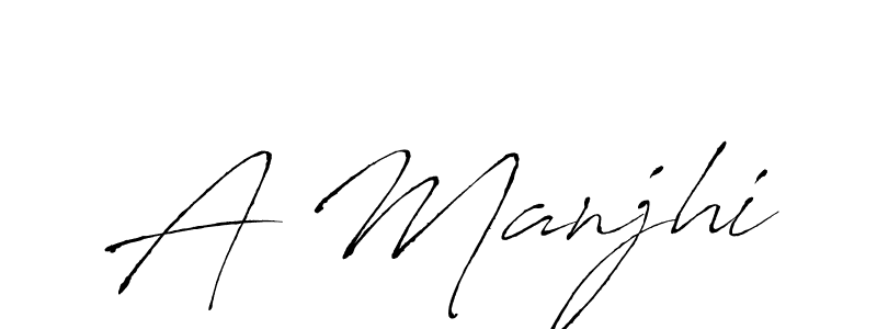 Make a beautiful signature design for name A Manjhi. With this signature (Antro_Vectra) style, you can create a handwritten signature for free. A Manjhi signature style 6 images and pictures png