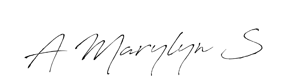 A Marylyn S stylish signature style. Best Handwritten Sign (Antro_Vectra) for my name. Handwritten Signature Collection Ideas for my name A Marylyn S. A Marylyn S signature style 6 images and pictures png