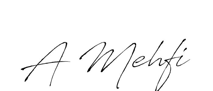 A Mehfi stylish signature style. Best Handwritten Sign (Antro_Vectra) for my name. Handwritten Signature Collection Ideas for my name A Mehfi. A Mehfi signature style 6 images and pictures png