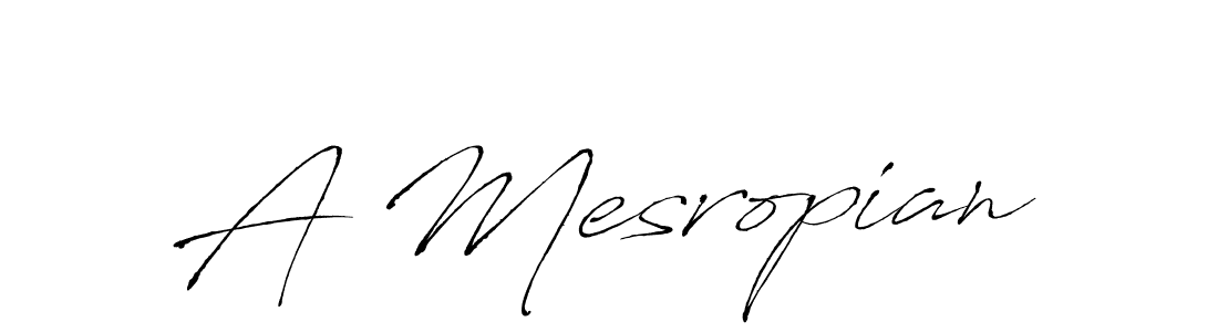 You should practise on your own different ways (Antro_Vectra) to write your name (A Mesropian) in signature. don't let someone else do it for you. A Mesropian signature style 6 images and pictures png
