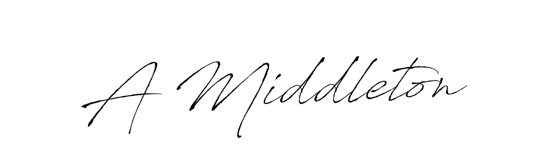 Make a beautiful signature design for name A Middleton. With this signature (Antro_Vectra) style, you can create a handwritten signature for free. A Middleton signature style 6 images and pictures png