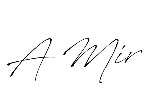 The best way (Antro_Vectra) to make a short signature is to pick only two or three words in your name. The name A Mir include a total of six letters. For converting this name. A Mir signature style 6 images and pictures png