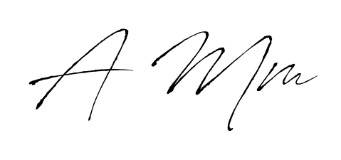 A classic penmanship look for A Mm. The Antro_Vectra font brings timeless elegance and confidence to every signed document. A Mm signature style 6 images and pictures png