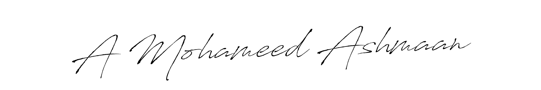 Also we have A Mohameed Ashmaan name is the best signature style. Create professional handwritten signature collection using Antro_Vectra autograph style. A Mohameed Ashmaan signature style 6 images and pictures png