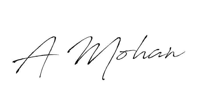 Design your own signature with our free online signature maker. With this signature software, you can create a handwritten (Antro_Vectra) signature for name A Mohan. A Mohan signature style 6 images and pictures png