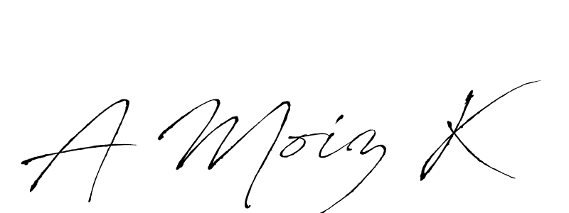 Also You can easily find your signature by using the search form. We will create A Moiz K name handwritten signature images for you free of cost using Antro_Vectra sign style. A Moiz K signature style 6 images and pictures png