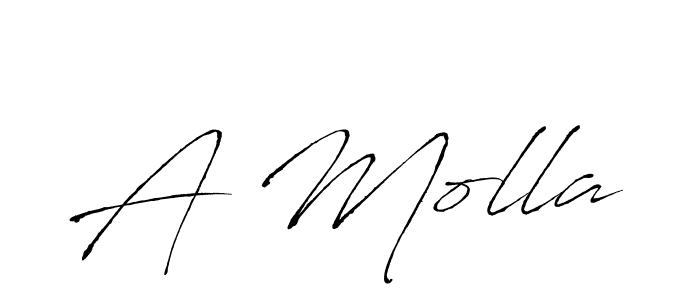 This is the best signature style for the A Molla name. Also you like these signature font (Antro_Vectra). Mix name signature. A Molla signature style 6 images and pictures png