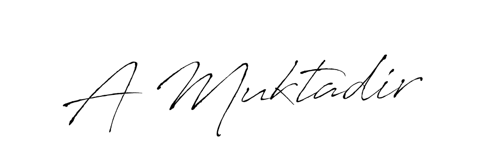 How to make A Muktadir signature? Antro_Vectra is a professional autograph style. Create handwritten signature for A Muktadir name. A Muktadir signature style 6 images and pictures png