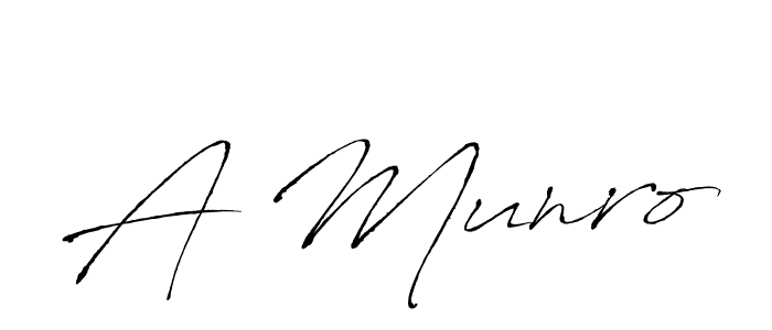 Design your own signature with our free online signature maker. With this signature software, you can create a handwritten (Antro_Vectra) signature for name A Munro. A Munro signature style 6 images and pictures png