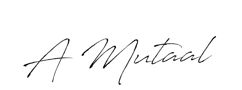 Here are the top 10 professional signature styles for the name A Mutaal. These are the best autograph styles you can use for your name. A Mutaal signature style 6 images and pictures png