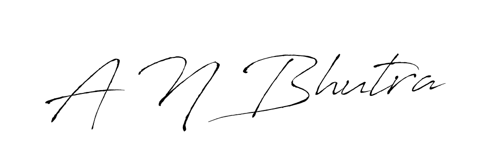 Make a beautiful signature design for name A N Bhutra. Use this online signature maker to create a handwritten signature for free. A N Bhutra signature style 6 images and pictures png