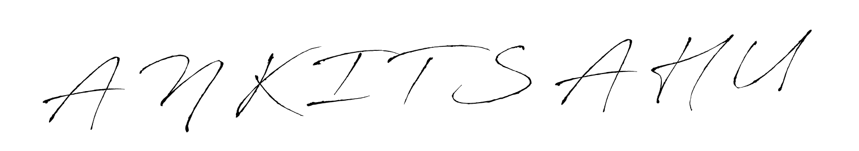 Make a beautiful signature design for name A N K I T S A H U. With this signature (Antro_Vectra) style, you can create a handwritten signature for free. A N K I T S A H U signature style 6 images and pictures png