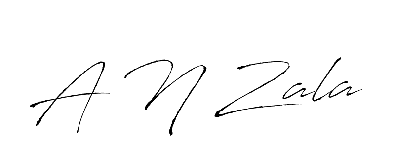 How to make A N Zala signature? Antro_Vectra is a professional autograph style. Create handwritten signature for A N Zala name. A N Zala signature style 6 images and pictures png