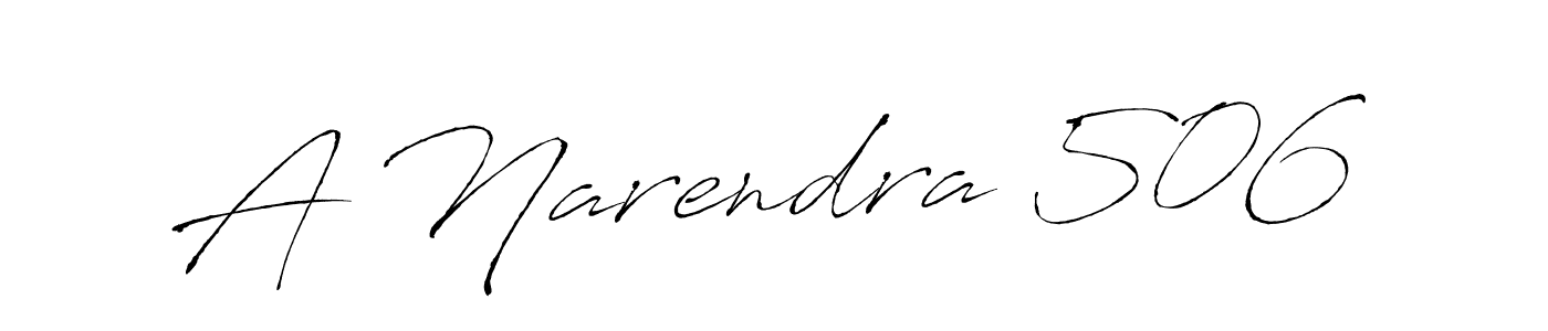 How to make A Narendra 506 signature? Antro_Vectra is a professional autograph style. Create handwritten signature for A Narendra 506 name. A Narendra 506 signature style 6 images and pictures png