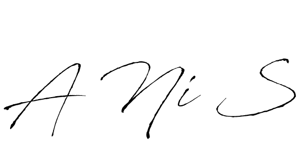 Use a signature maker to create a handwritten signature online. With this signature software, you can design (Antro_Vectra) your own signature for name A Ni S. A Ni S signature style 6 images and pictures png