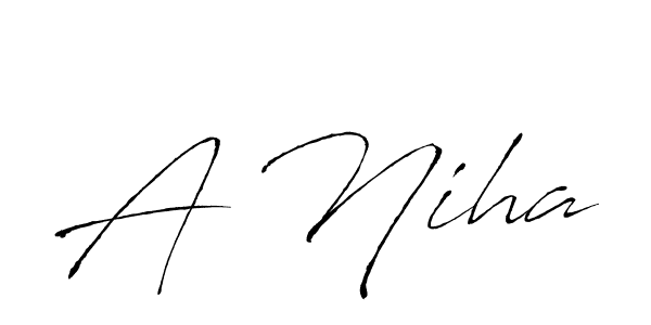 Make a beautiful signature design for name A Niha. With this signature (Antro_Vectra) style, you can create a handwritten signature for free. A Niha signature style 6 images and pictures png