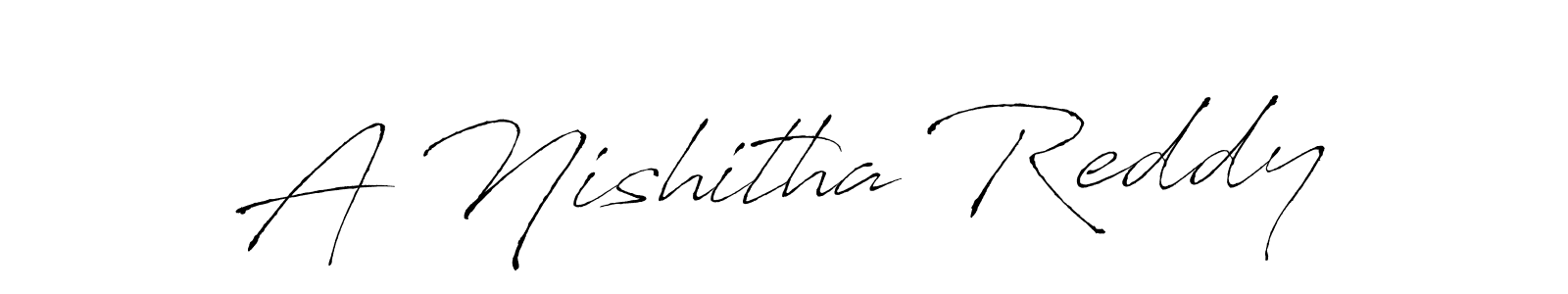 This is the best signature style for the A Nishitha Reddy name. Also you like these signature font (Antro_Vectra). Mix name signature. A Nishitha Reddy signature style 6 images and pictures png