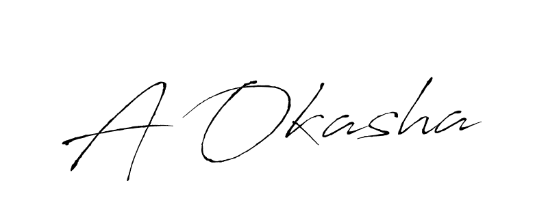 Create a beautiful signature design for name A Okasha. With this signature (Antro_Vectra) fonts, you can make a handwritten signature for free. A Okasha signature style 6 images and pictures png