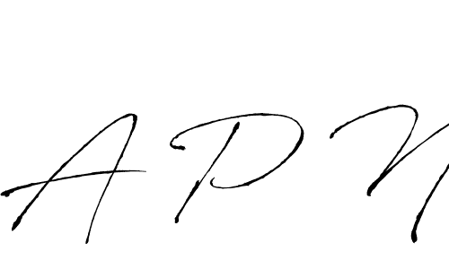 A P N stylish signature style. Best Handwritten Sign (Antro_Vectra) for my name. Handwritten Signature Collection Ideas for my name A P N. A P N signature style 6 images and pictures png