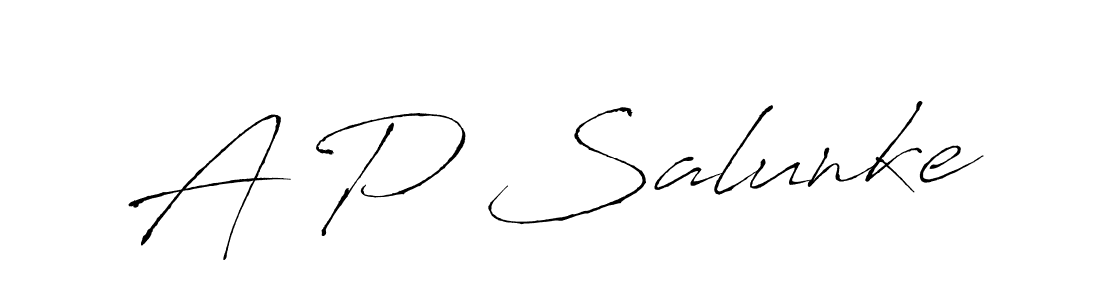 Use a signature maker to create a handwritten signature online. With this signature software, you can design (Antro_Vectra) your own signature for name A P Salunke. A P Salunke signature style 6 images and pictures png