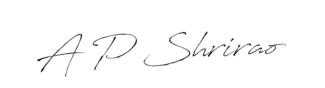 A P Shrirao stylish signature style. Best Handwritten Sign (Antro_Vectra) for my name. Handwritten Signature Collection Ideas for my name A P Shrirao. A P Shrirao signature style 6 images and pictures png