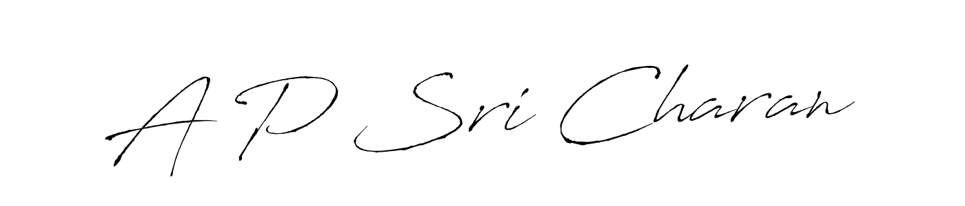 Use a signature maker to create a handwritten signature online. With this signature software, you can design (Antro_Vectra) your own signature for name A P Sri Charan. A P Sri Charan signature style 6 images and pictures png