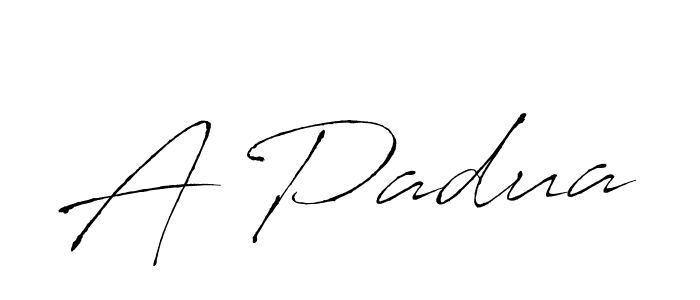 Make a beautiful signature design for name A Padua. With this signature (Antro_Vectra) style, you can create a handwritten signature for free. A Padua signature style 6 images and pictures png