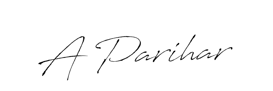 Make a beautiful signature design for name A Parihar. With this signature (Antro_Vectra) style, you can create a handwritten signature for free. A Parihar signature style 6 images and pictures png