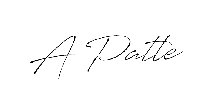 How to make A Patle name signature. Use Antro_Vectra style for creating short signs online. This is the latest handwritten sign. A Patle signature style 6 images and pictures png