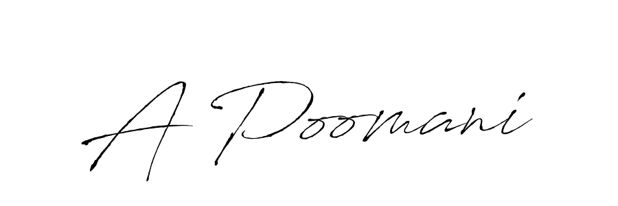 Similarly Antro_Vectra is the best handwritten signature design. Signature creator online .You can use it as an online autograph creator for name A Poomani. A Poomani signature style 6 images and pictures png