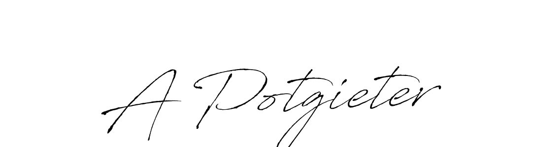 Design your own signature with our free online signature maker. With this signature software, you can create a handwritten (Antro_Vectra) signature for name A Potgieter. A Potgieter signature style 6 images and pictures png