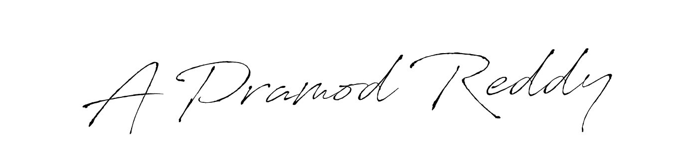 Make a beautiful signature design for name A Pramod Reddy. With this signature (Antro_Vectra) style, you can create a handwritten signature for free. A Pramod Reddy signature style 6 images and pictures png