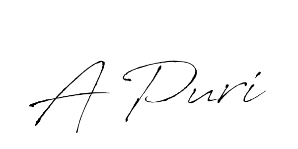 Similarly Antro_Vectra is the best handwritten signature design. Signature creator online .You can use it as an online autograph creator for name A Puri. A Puri signature style 6 images and pictures png