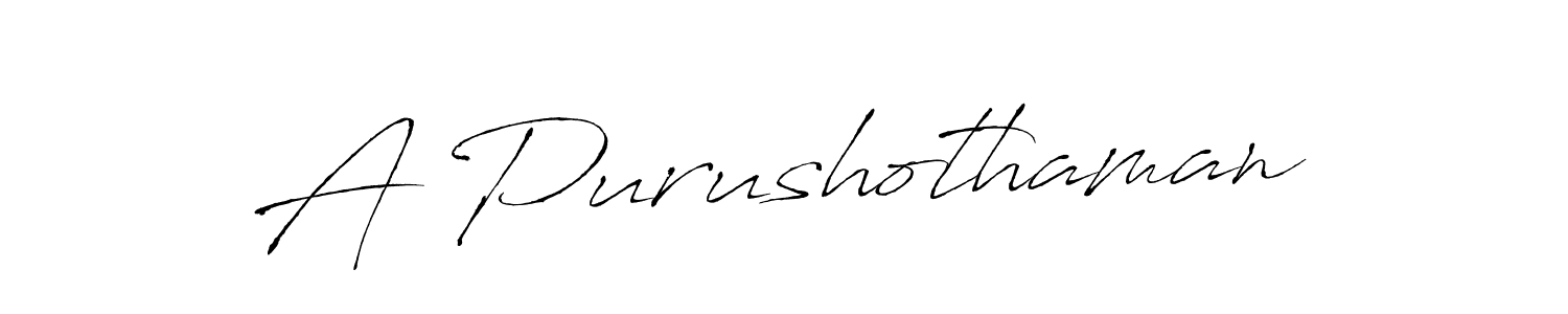 A Purushothaman stylish signature style. Best Handwritten Sign (Antro_Vectra) for my name. Handwritten Signature Collection Ideas for my name A Purushothaman. A Purushothaman signature style 6 images and pictures png