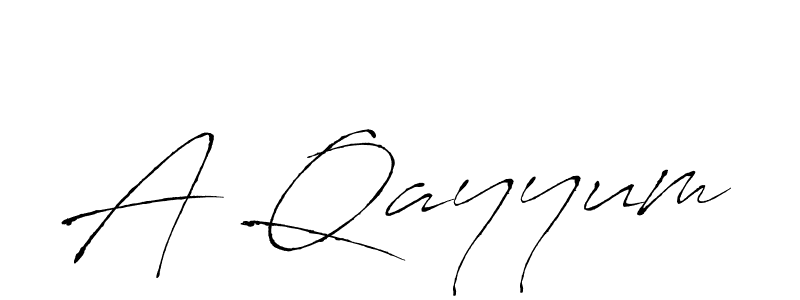 Design your own signature with our free online signature maker. With this signature software, you can create a handwritten (Antro_Vectra) signature for name A Qayyum. A Qayyum signature style 6 images and pictures png