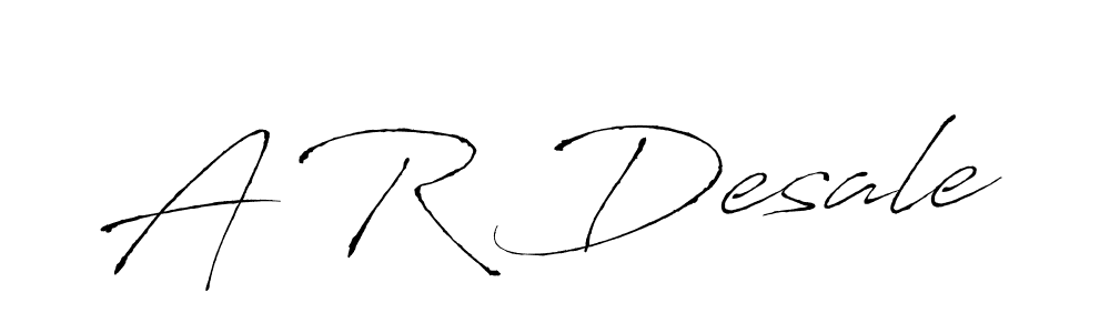 Also You can easily find your signature by using the search form. We will create A R Desale name handwritten signature images for you free of cost using Antro_Vectra sign style. A R Desale signature style 6 images and pictures png