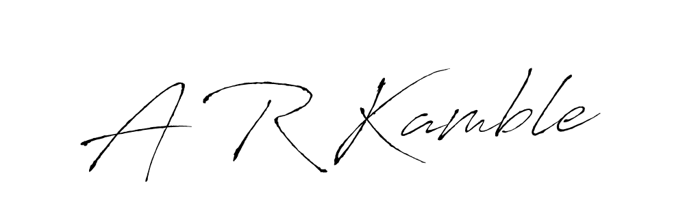 The best way (Antro_Vectra) to make a short signature is to pick only two or three words in your name. The name A R Kamble include a total of six letters. For converting this name. A R Kamble signature style 6 images and pictures png