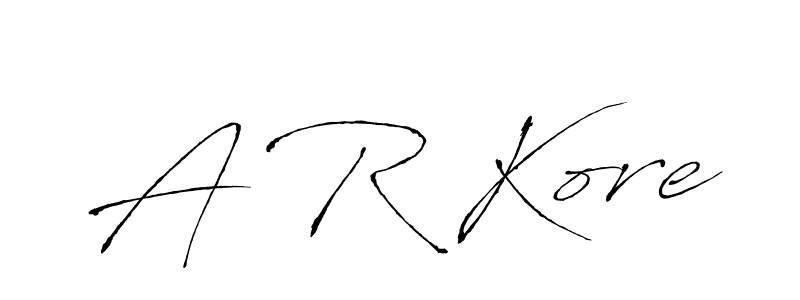 The best way (Antro_Vectra) to make a short signature is to pick only two or three words in your name. The name A R Kore include a total of six letters. For converting this name. A R Kore signature style 6 images and pictures png