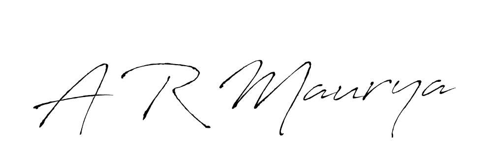 A R Maurya stylish signature style. Best Handwritten Sign (Antro_Vectra) for my name. Handwritten Signature Collection Ideas for my name A R Maurya. A R Maurya signature style 6 images and pictures png