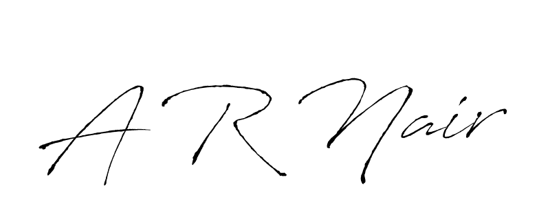 Design your own signature with our free online signature maker. With this signature software, you can create a handwritten (Antro_Vectra) signature for name A R Nair. A R Nair signature style 6 images and pictures png