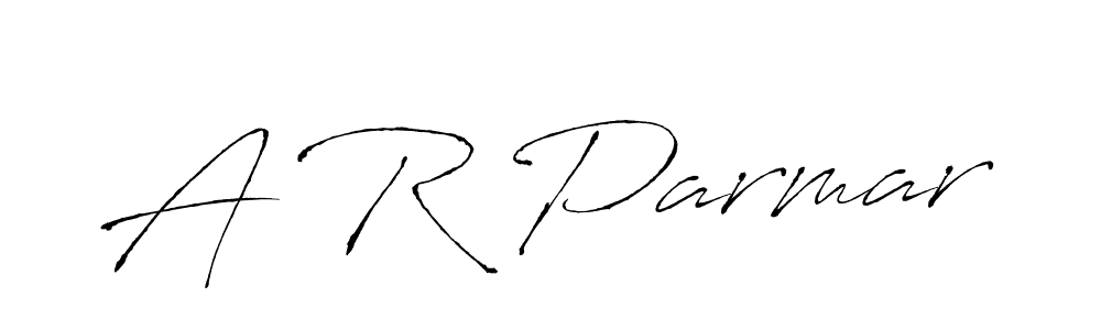 Design your own signature with our free online signature maker. With this signature software, you can create a handwritten (Antro_Vectra) signature for name A R Parmar. A R Parmar signature style 6 images and pictures png