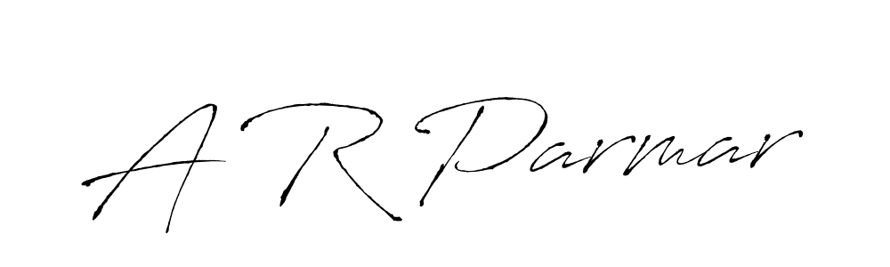 Make a beautiful signature design for name A R Parmar. With this signature (Antro_Vectra) style, you can create a handwritten signature for free. A R Parmar signature style 6 images and pictures png