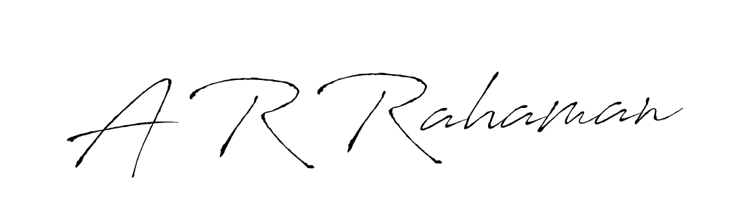 How to make A R Rahaman signature? Antro_Vectra is a professional autograph style. Create handwritten signature for A R Rahaman name. A R Rahaman signature style 6 images and pictures png