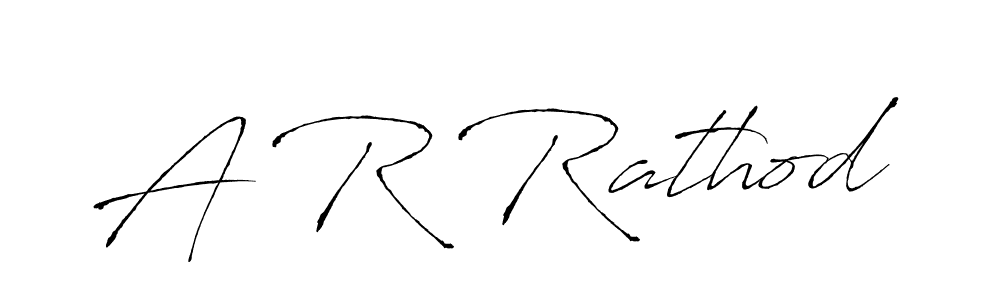 Make a beautiful signature design for name A R Rathod. With this signature (Antro_Vectra) style, you can create a handwritten signature for free. A R Rathod signature style 6 images and pictures png