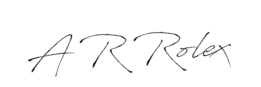 Design your own signature with our free online signature maker. With this signature software, you can create a handwritten (Antro_Vectra) signature for name A R Rolex. A R Rolex signature style 6 images and pictures png