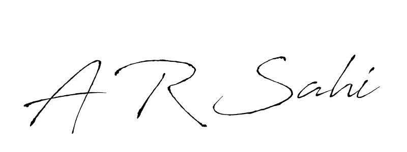 A R Sahi stylish signature style. Best Handwritten Sign (Antro_Vectra) for my name. Handwritten Signature Collection Ideas for my name A R Sahi. A R Sahi signature style 6 images and pictures png