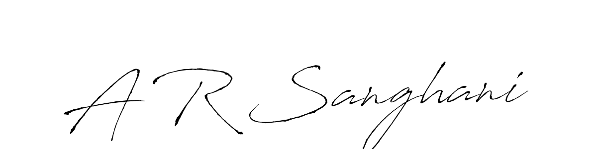 It looks lik you need a new signature style for name A R Sanghani. Design unique handwritten (Antro_Vectra) signature with our free signature maker in just a few clicks. A R Sanghani signature style 6 images and pictures png