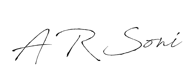 Similarly Antro_Vectra is the best handwritten signature design. Signature creator online .You can use it as an online autograph creator for name A R Soni. A R Soni signature style 6 images and pictures png
