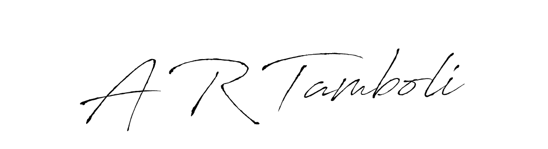 How to make A R Tamboli signature? Antro_Vectra is a professional autograph style. Create handwritten signature for A R Tamboli name. A R Tamboli signature style 6 images and pictures png
