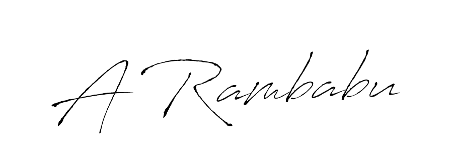 How to make A Rambabu name signature. Use Antro_Vectra style for creating short signs online. This is the latest handwritten sign. A Rambabu signature style 6 images and pictures png